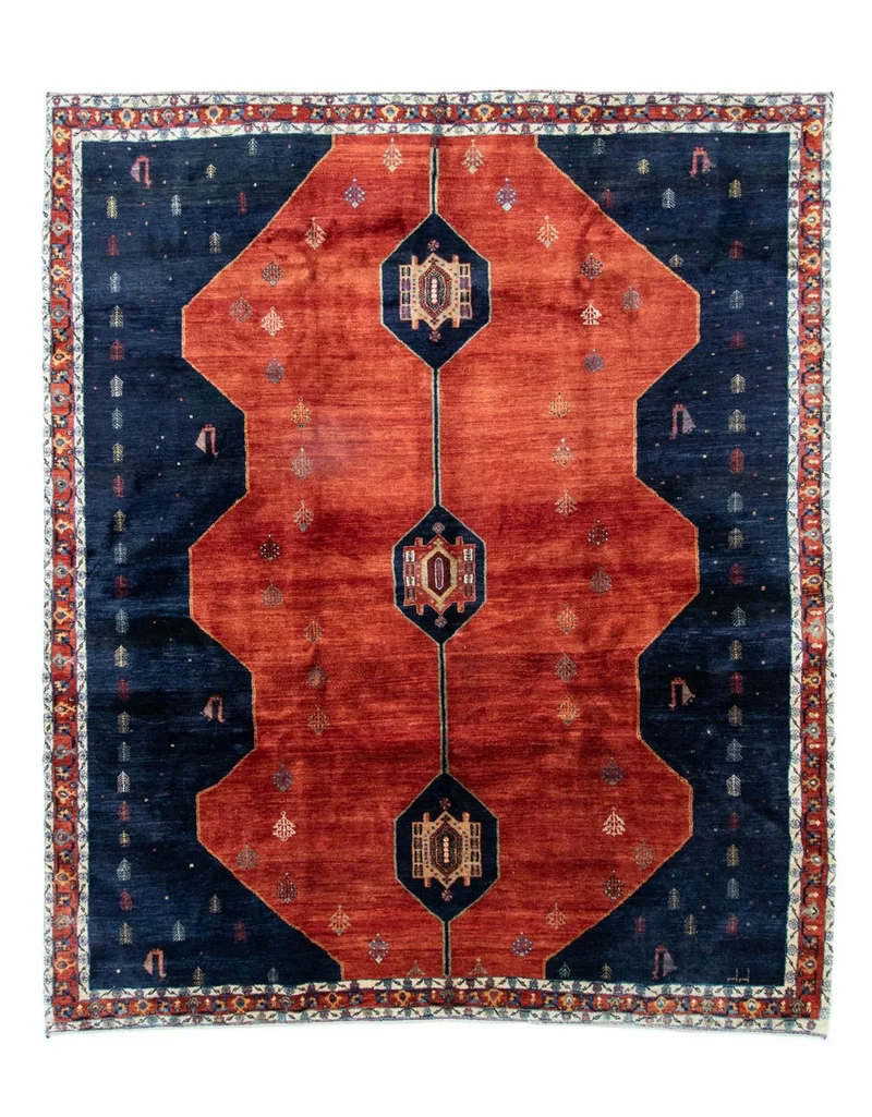 Perserteppich - Nomadic 259 x 292 cm - blau