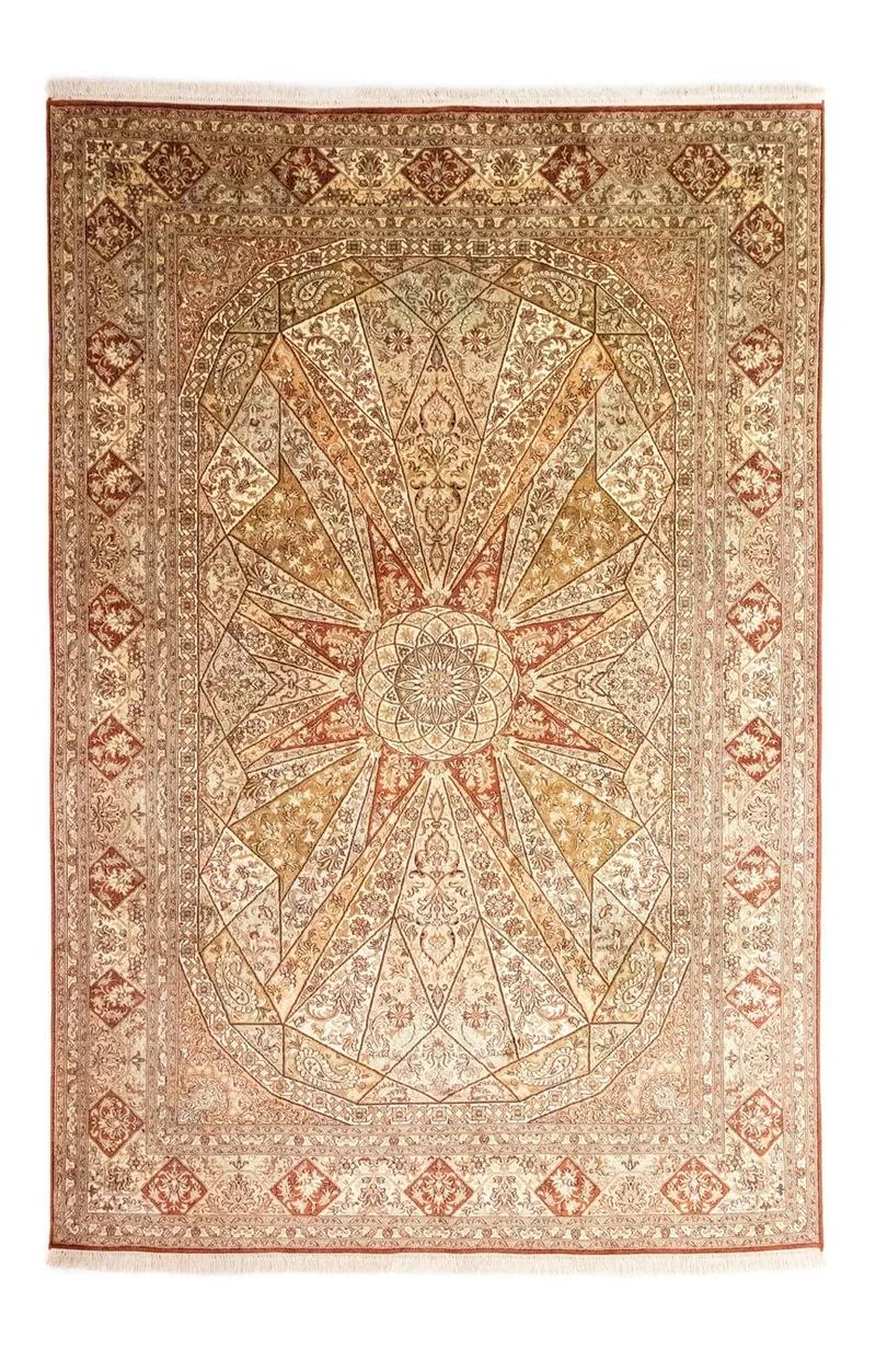 Seidenteppich - Kaschmir Seide 185 x 270 cm Teppich Wohnzimmer