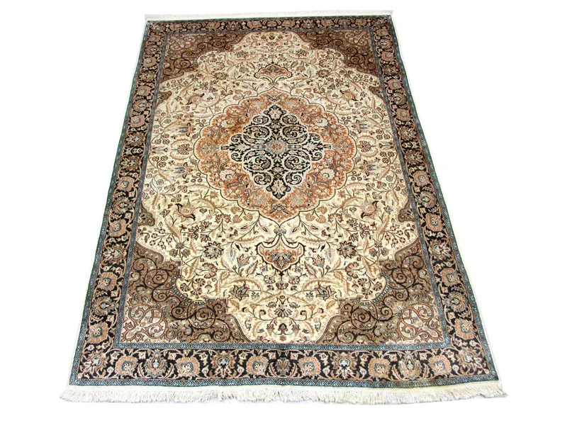 Seidenteppich - Kaschmir Seide 177 x 272 cm Wohnzimmer Teppich