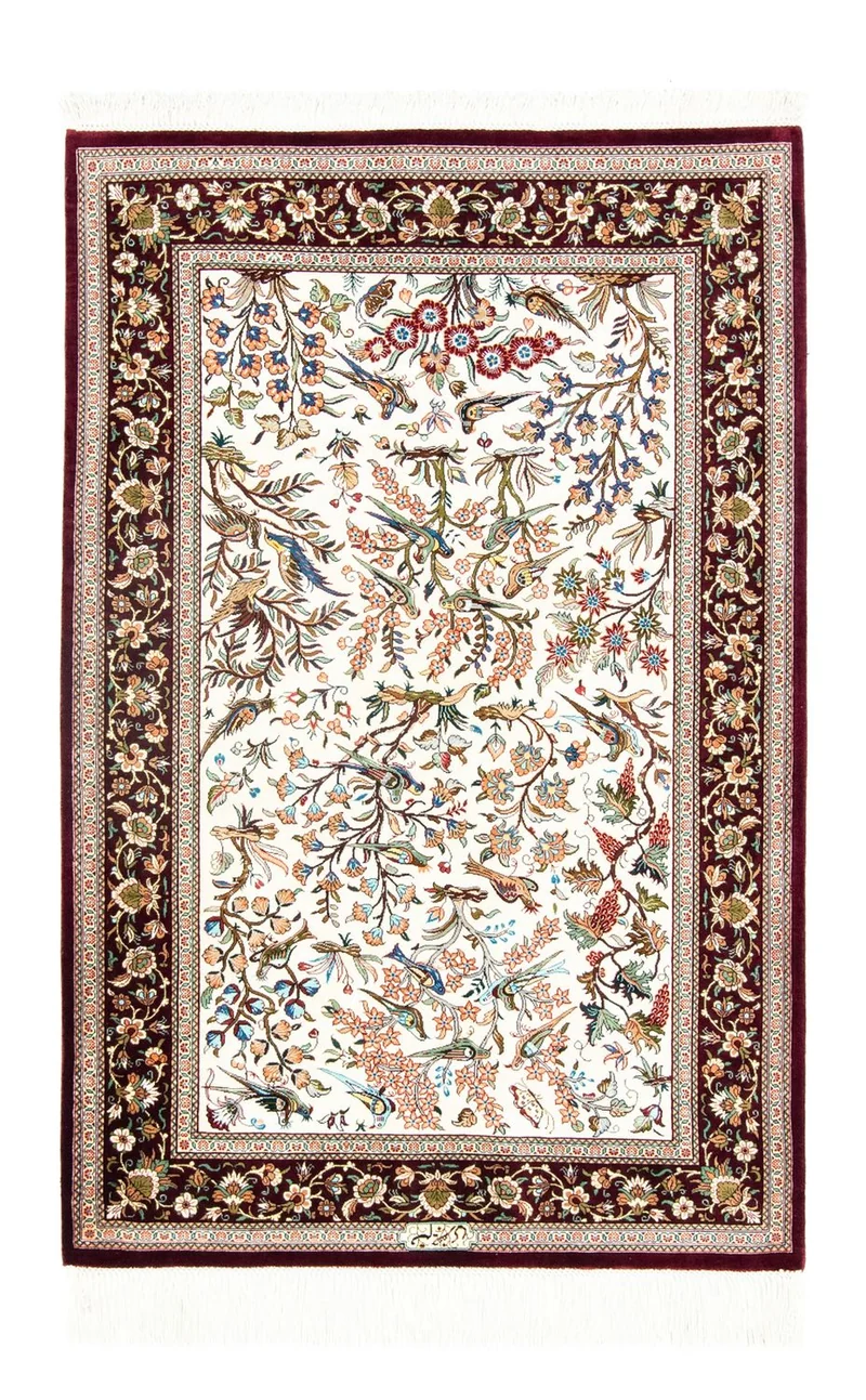 Seidenteppich - Ghom Seide - Premium 80 x 123 cm Teppichbrücke