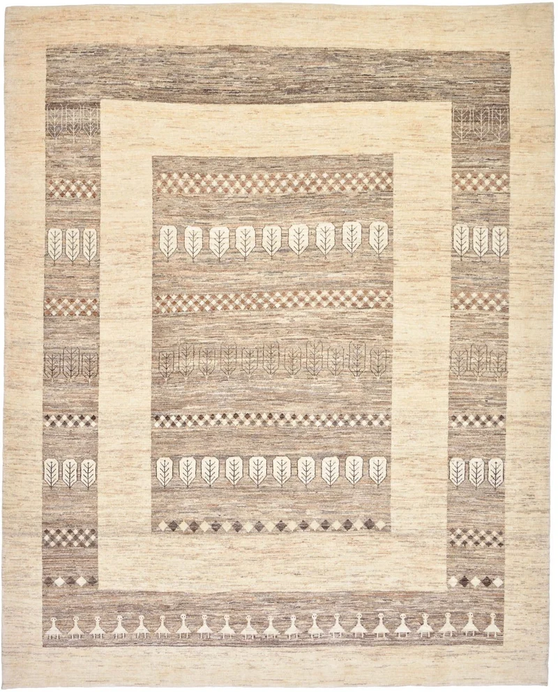 Gabbeh Teppich - Loribaft Perser 203 x 253 cm - sand