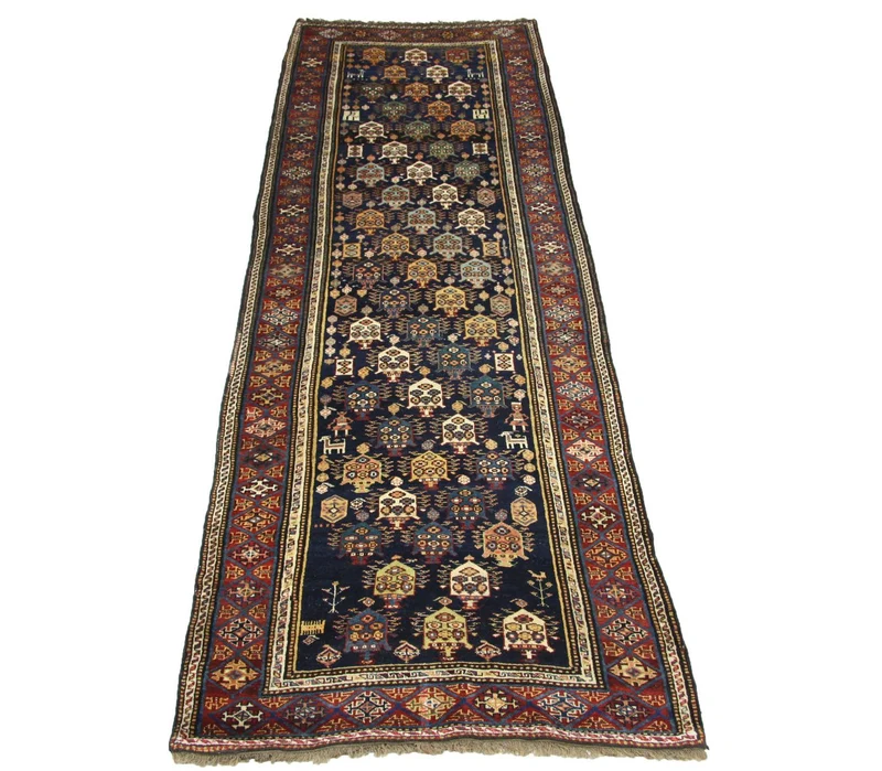 Perserteppich - Nomadic 113 x 331 cm - blau