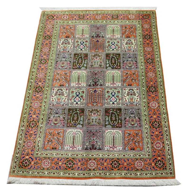 Seidenteppich - Ghom Seide - Premium 100 x 157 cm Teppichbrücke