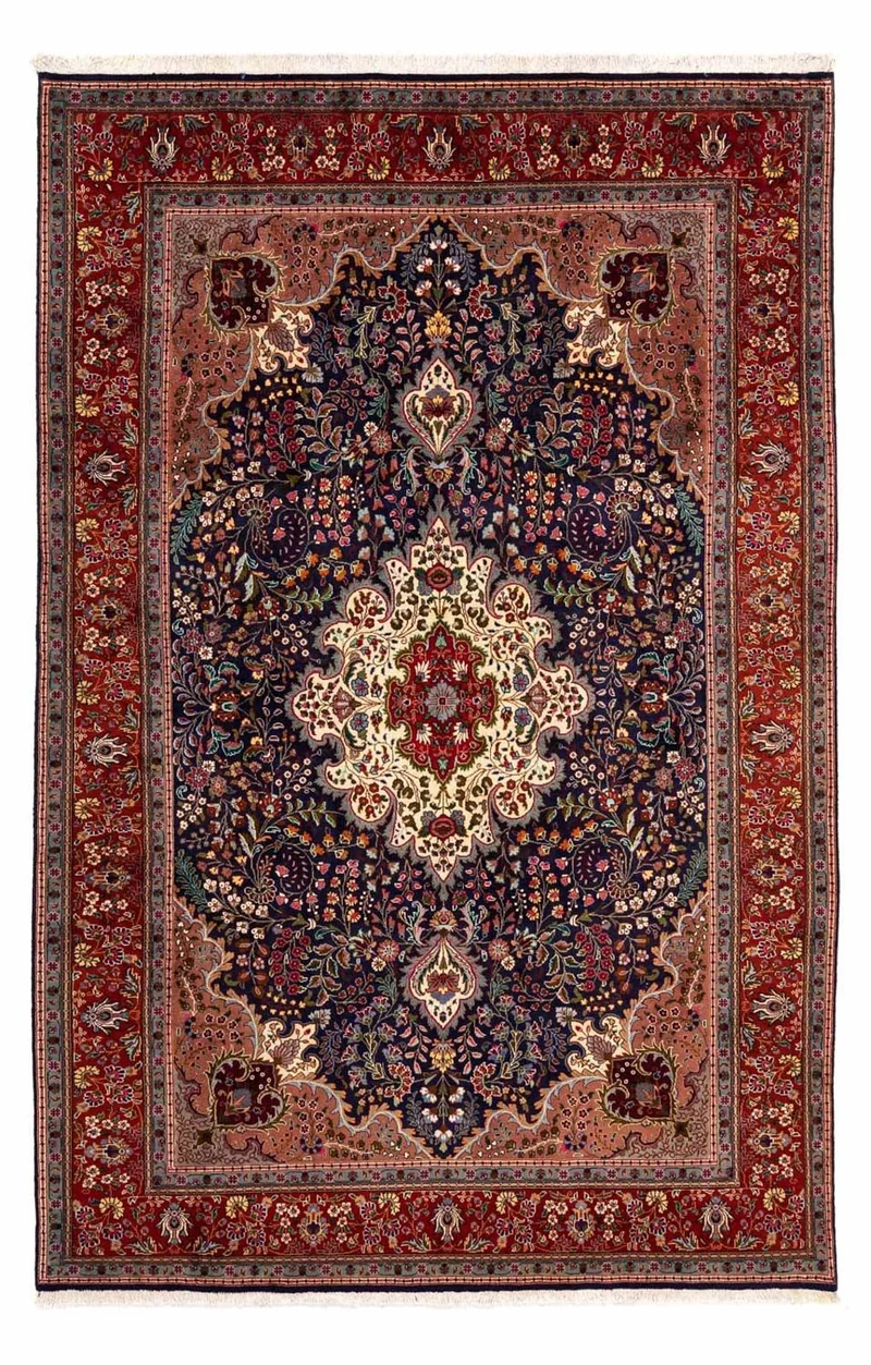 Perserteppich - Täbriz - Royal 201 x 302 cm - dunkelblau