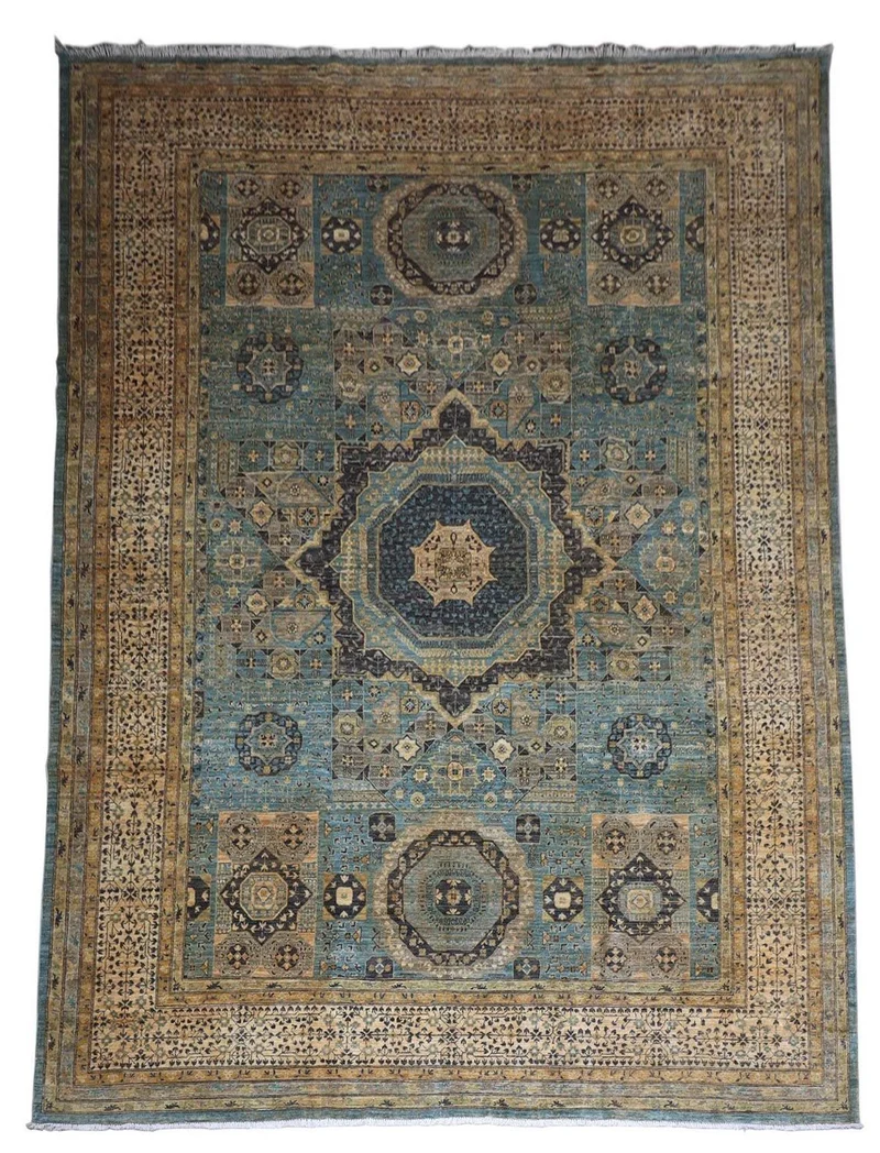 Ziegler Teppich 313 x 427 cm - blau
