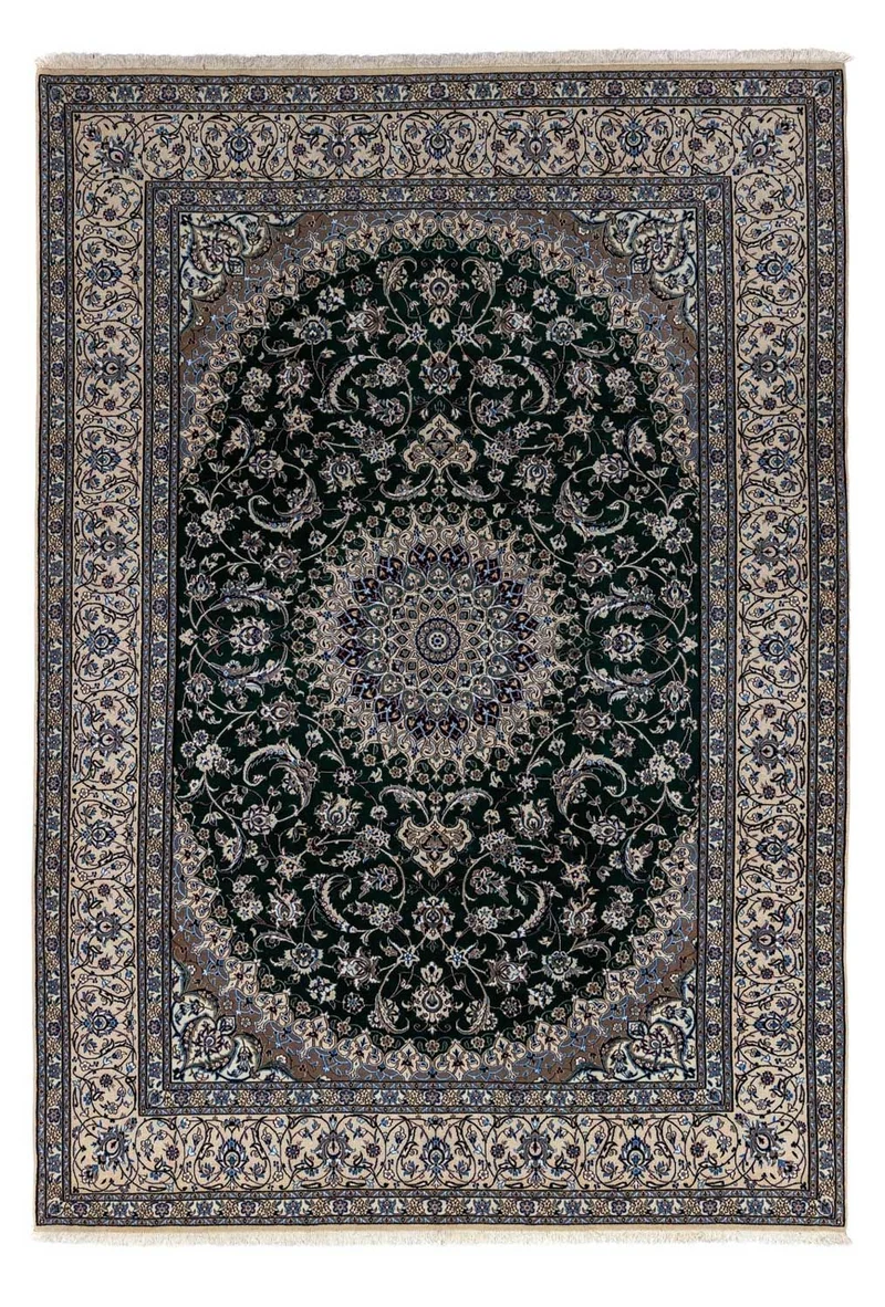 Perserteppich - Ghom 241 x 352 cm - schwarz