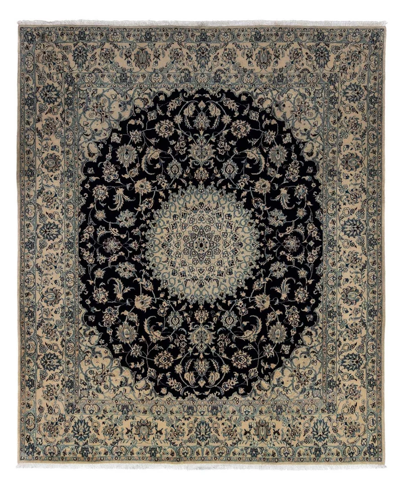 Perserteppich - Nain - Royal 252 x 298 cm - schwarz