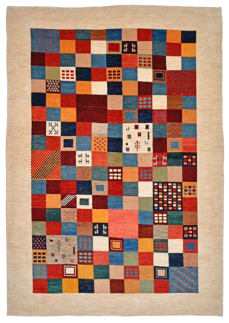 Gabbeh Teppich - Loribaft Perser 224 x 327 cm - mehrfarbig