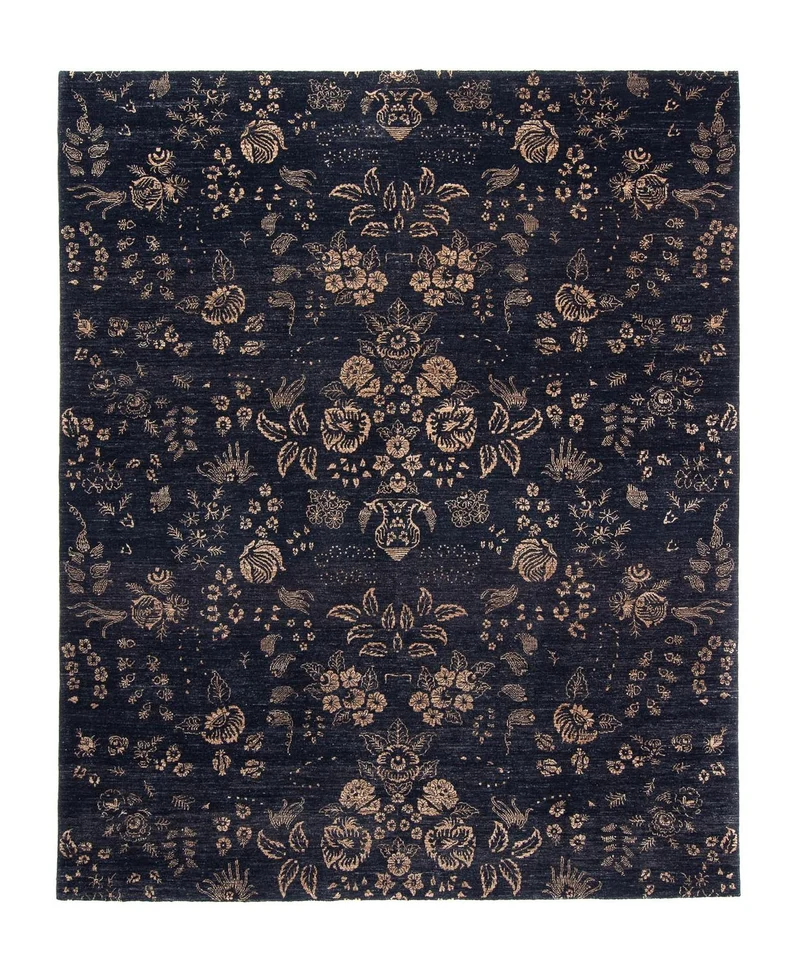Designer Teppich 248 x 308 cm - dunkelblau