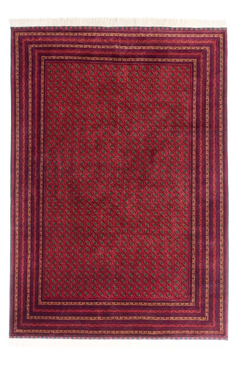Afghan Teppich - 194 x 294 cm - rot