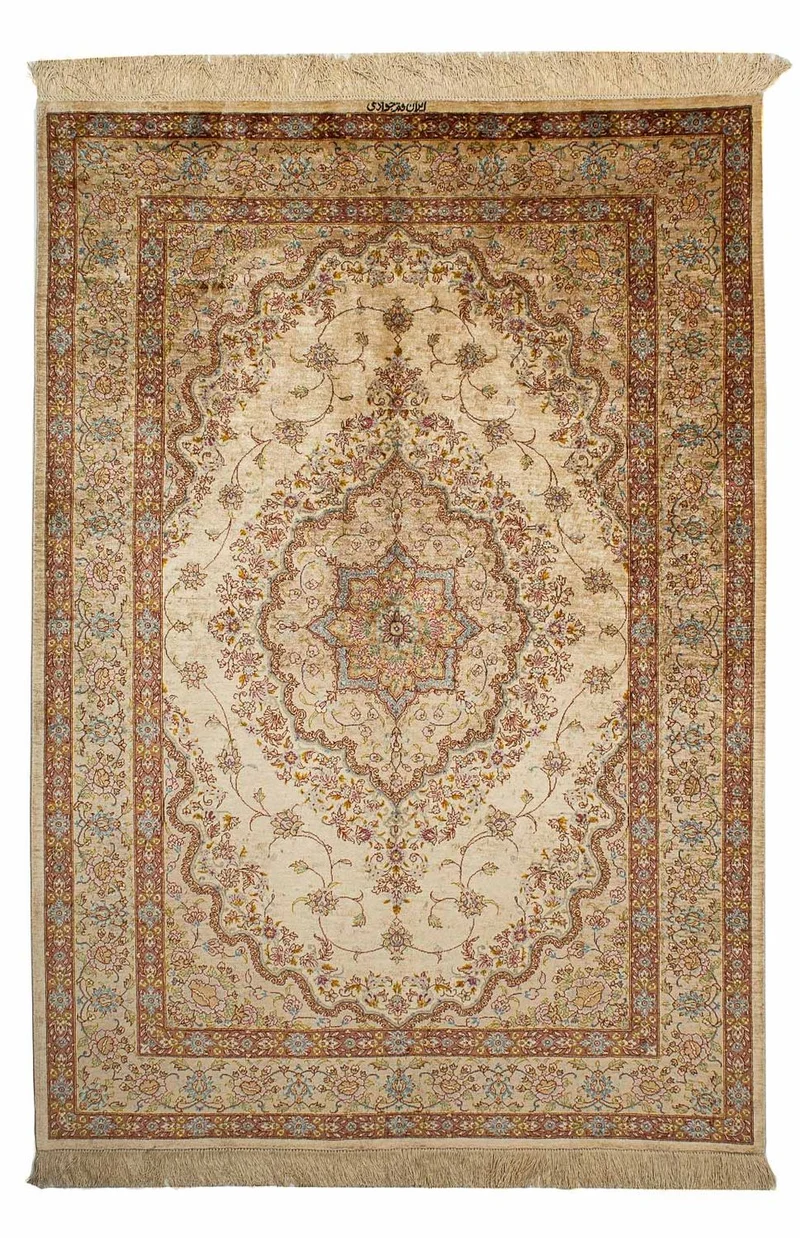 Seidenteppich - Ghom Seide - Premium 130 x 188 cm Teppichbrücke