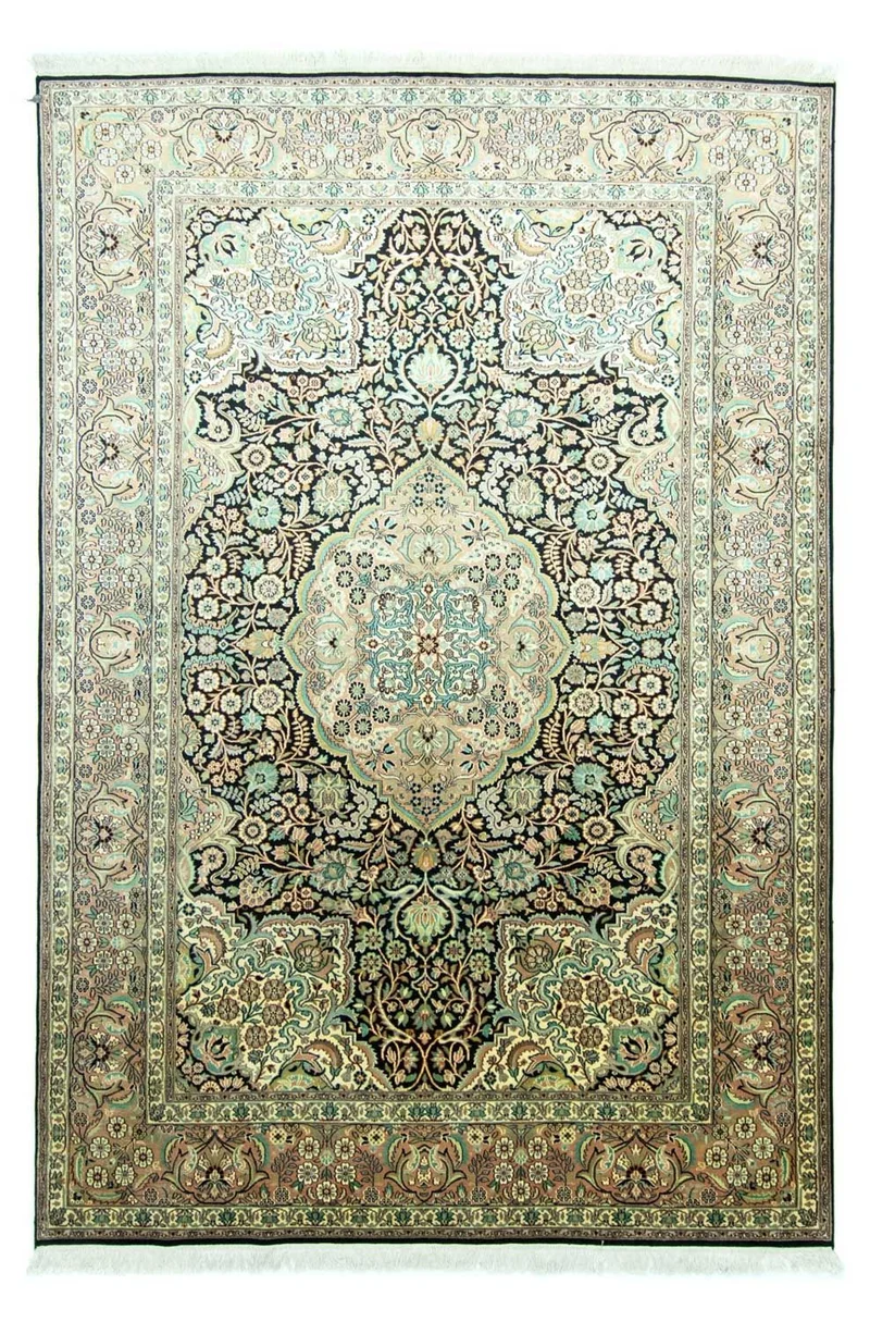 Seidenteppich - Kaschmir Seide 213 x 311 cm Teppich Wohnzimmer