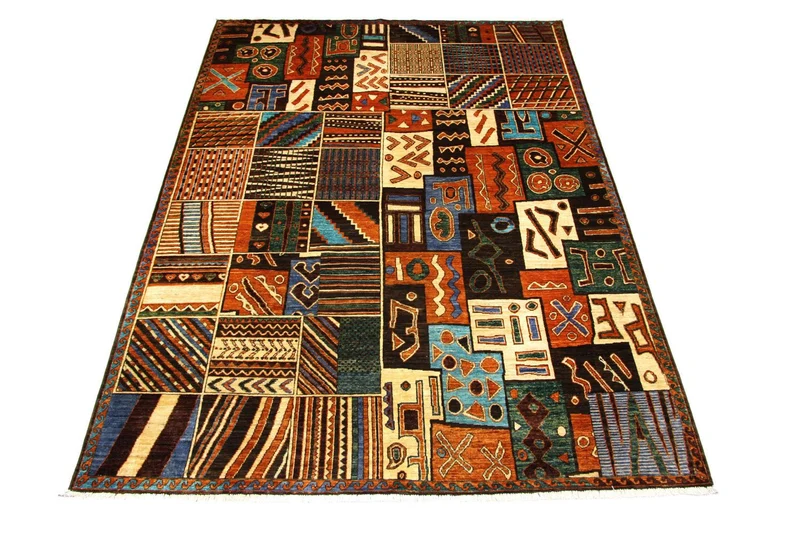 Afghan Teppich 220 x 305 cm - mehrfarbig