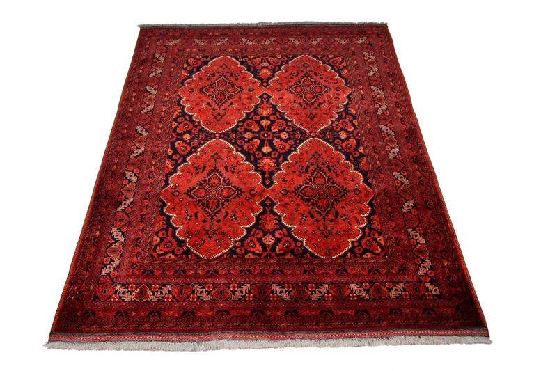 Afghan Teppich - Kunduz 197 x 274 cm - rot