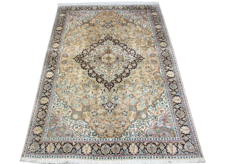 Seidenteppich - Kaschmir Seide 185 x 290 cm Wohnzimmer Teppich