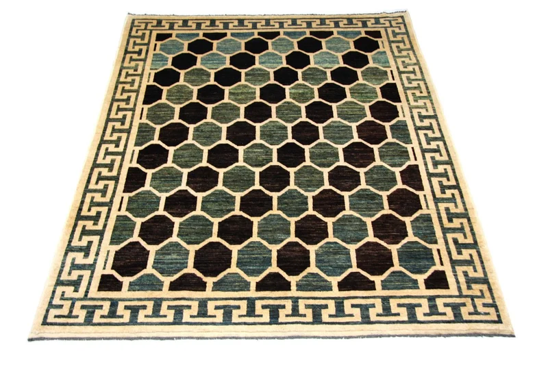 Ziegler Teppich - Modern 207 x 261 cm - blau