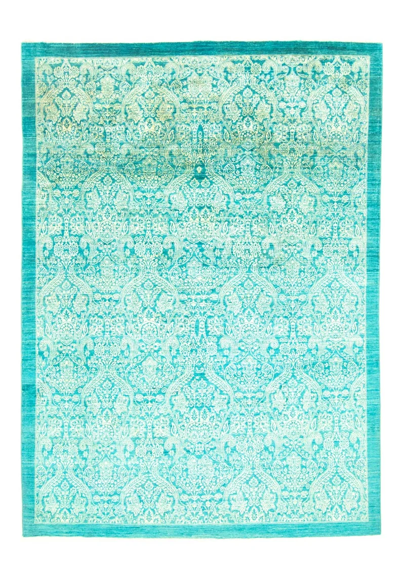 Ziegler Teppich - Modern 208 x 288 cm - seeblau
