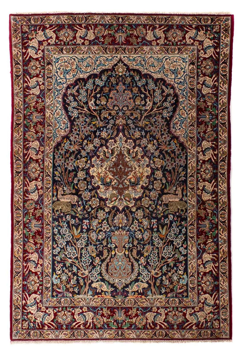 Perserteppich - Isfahan - Premium 117 x 173 cm - dunkelblau