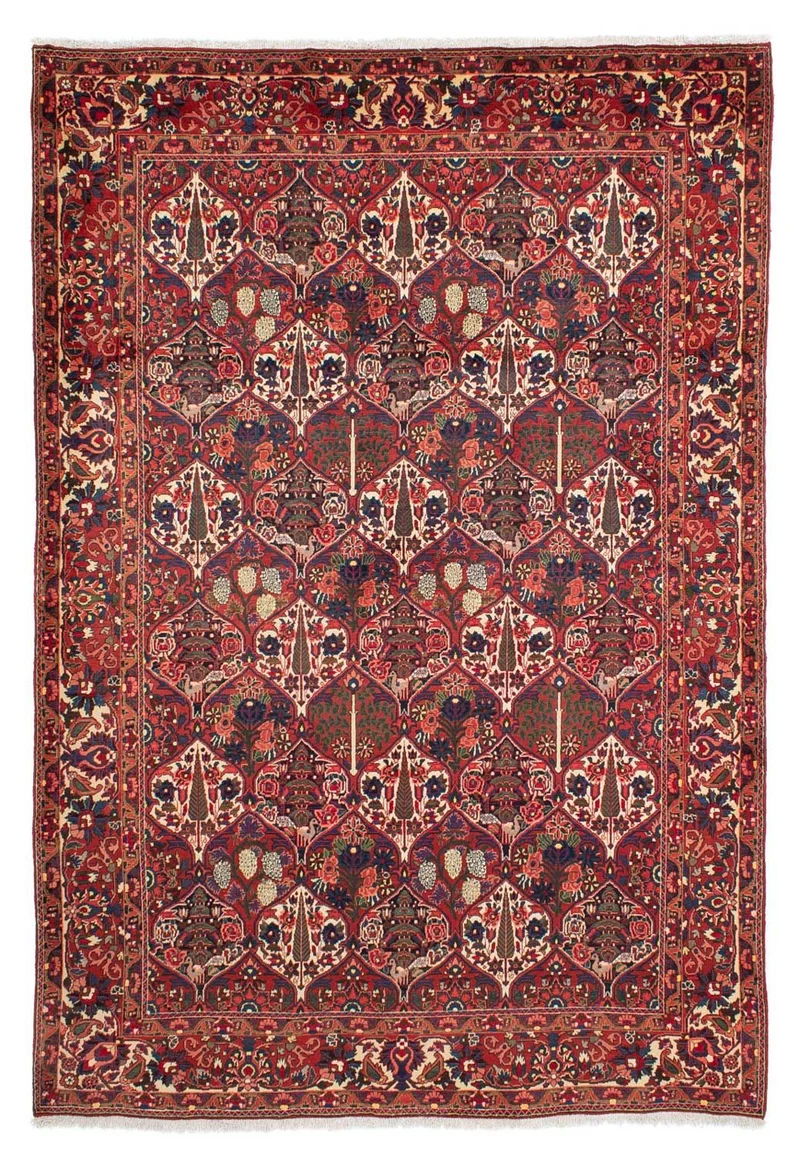 Perserteppich - Nomadic 210 x 323 cm - dunkelrot