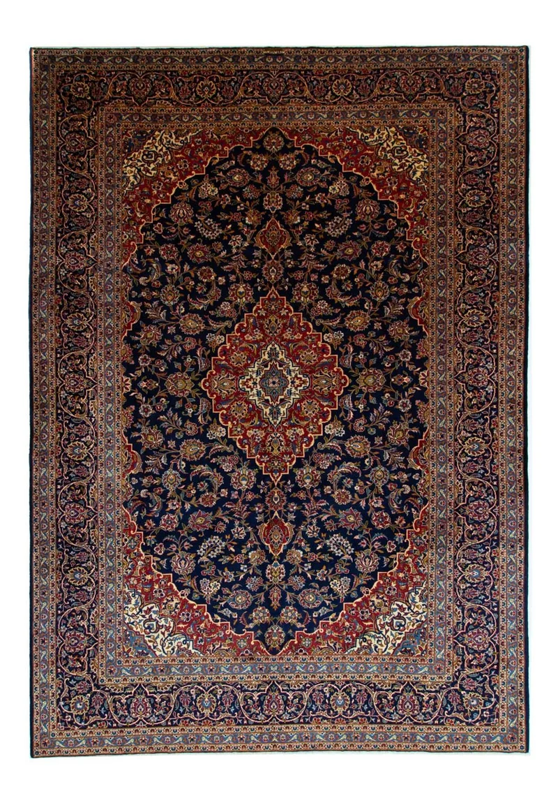Perserteppich - Keshan 298 x 419 cm - blau