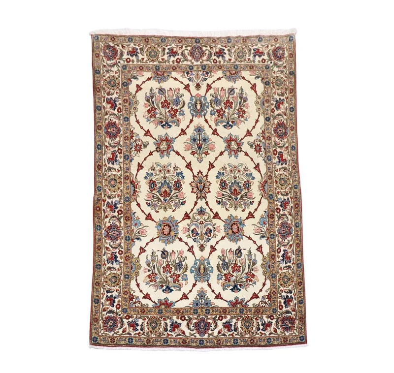 Perserteppich - Ghom 135 x 204 cm - beige