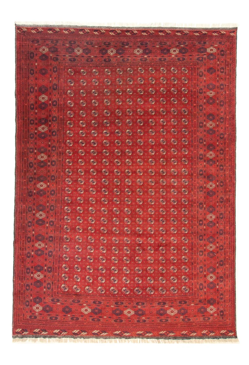 Afghan Teppich - Buchara 243 x 342 cm - dunkelrot
