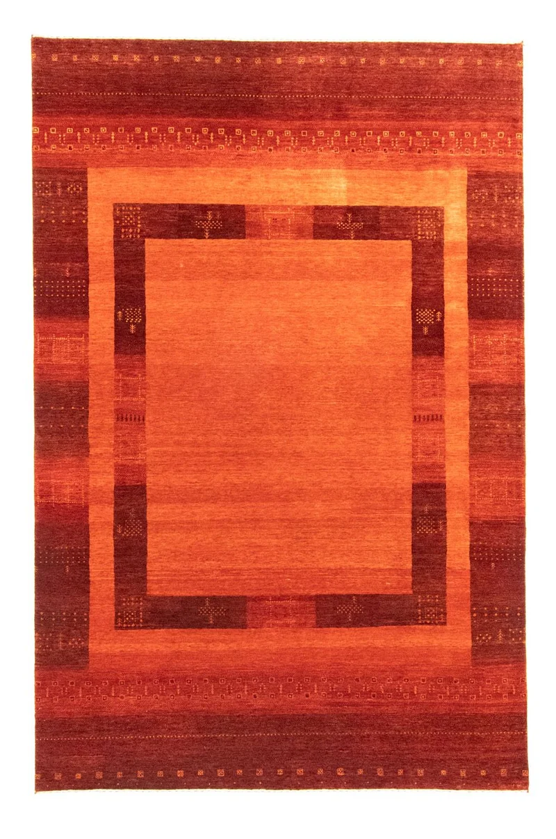 Gabbeh Teppich - Loribaft Indus 198 x 301 cm - rot