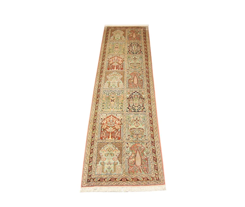 Seidenteppich - Kaschmir Seide 79 x 305 cm Teppich Läufer