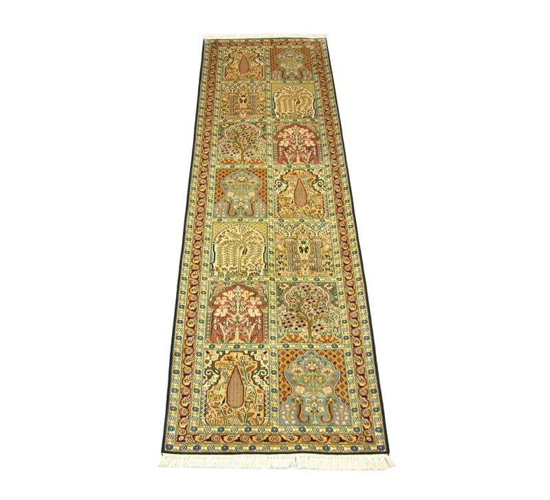 Seidenteppich - Kaschmir Seide 82 x 298 cm Teppich Läufer