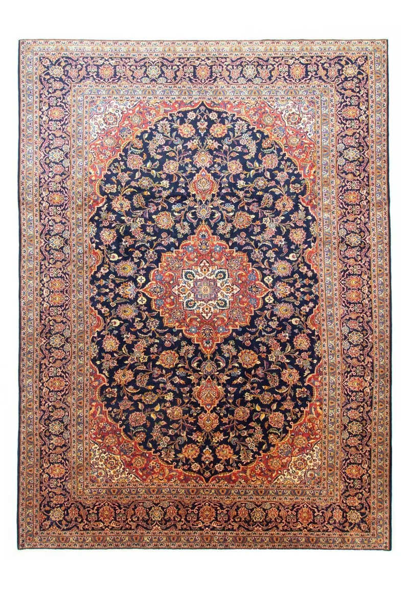Perserteppich - Keshan 287 x 396 cm - blau