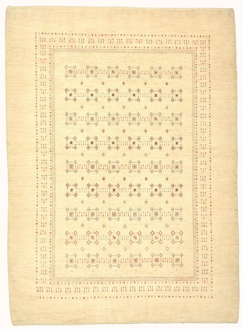 Gabbeh Teppich - Loribaft Perser 174 x 239 cm - beige