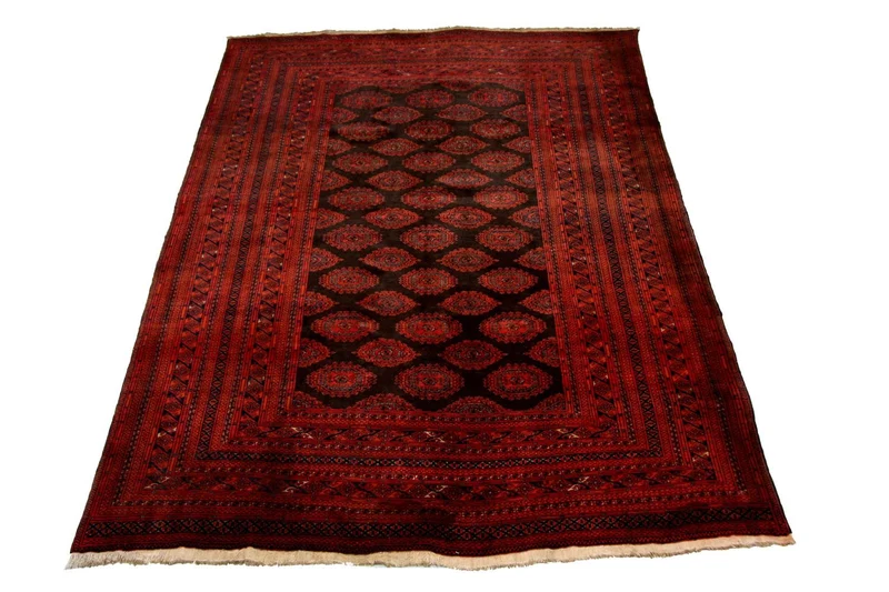 Afghan Teppich - Buchara 198 x 275 cm - rot