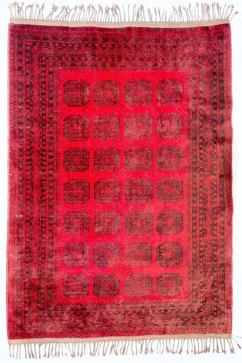 Afghan Teppich - Buchara 203 x 292 cm - rot