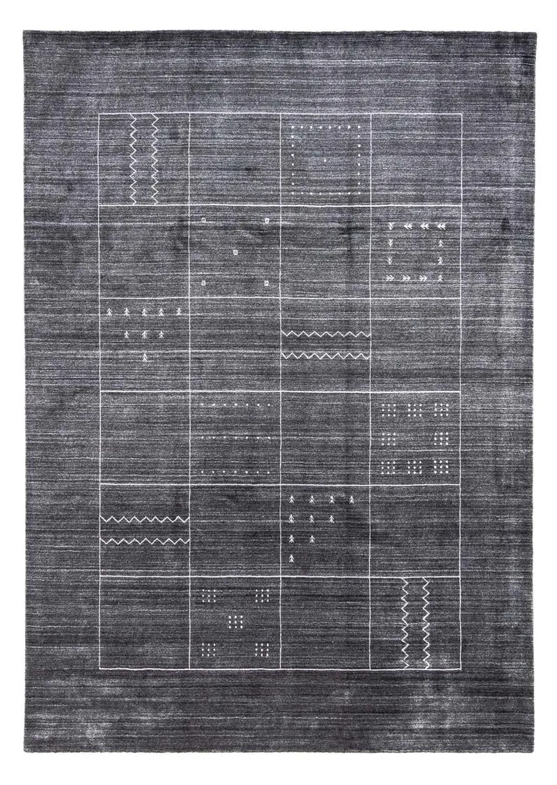 Nepal Teppich 250 x 350 cm - grau