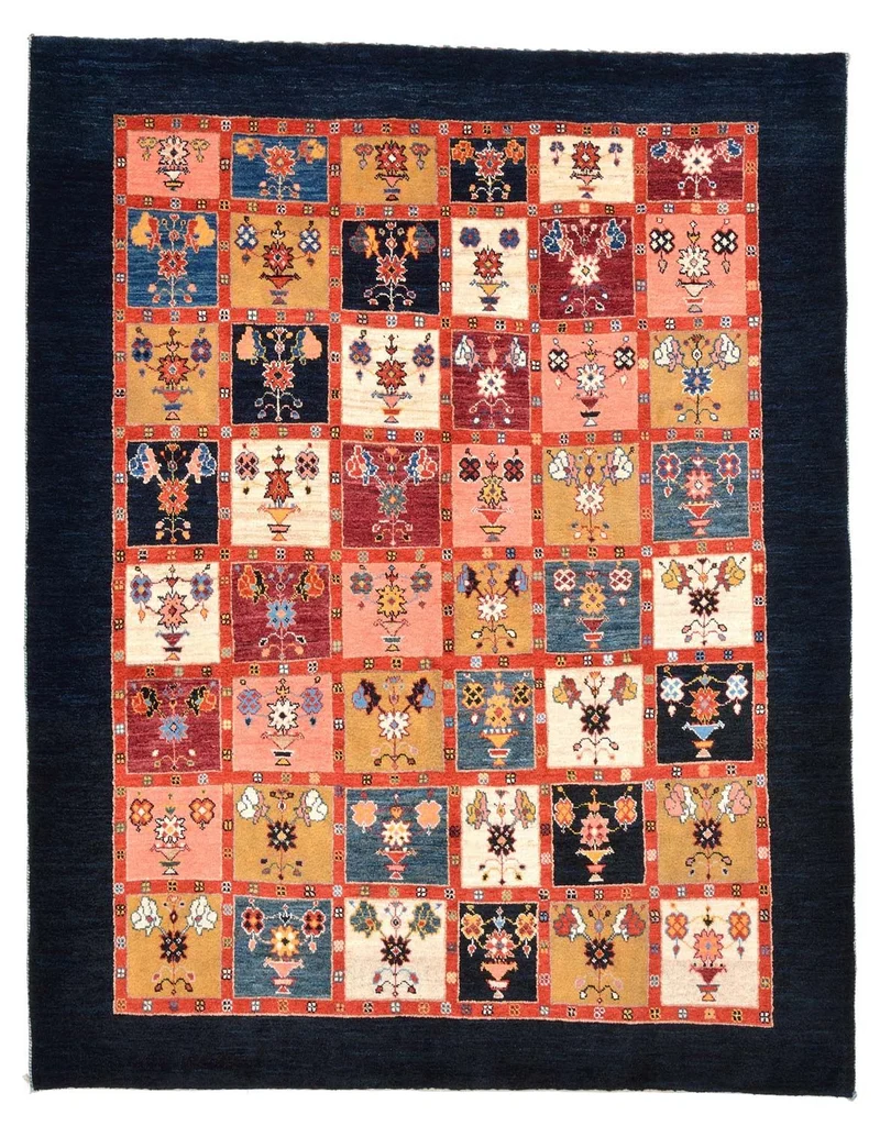 Gabbeh Teppich - Kaschkuli Perser 153 x 195 cm - bunt