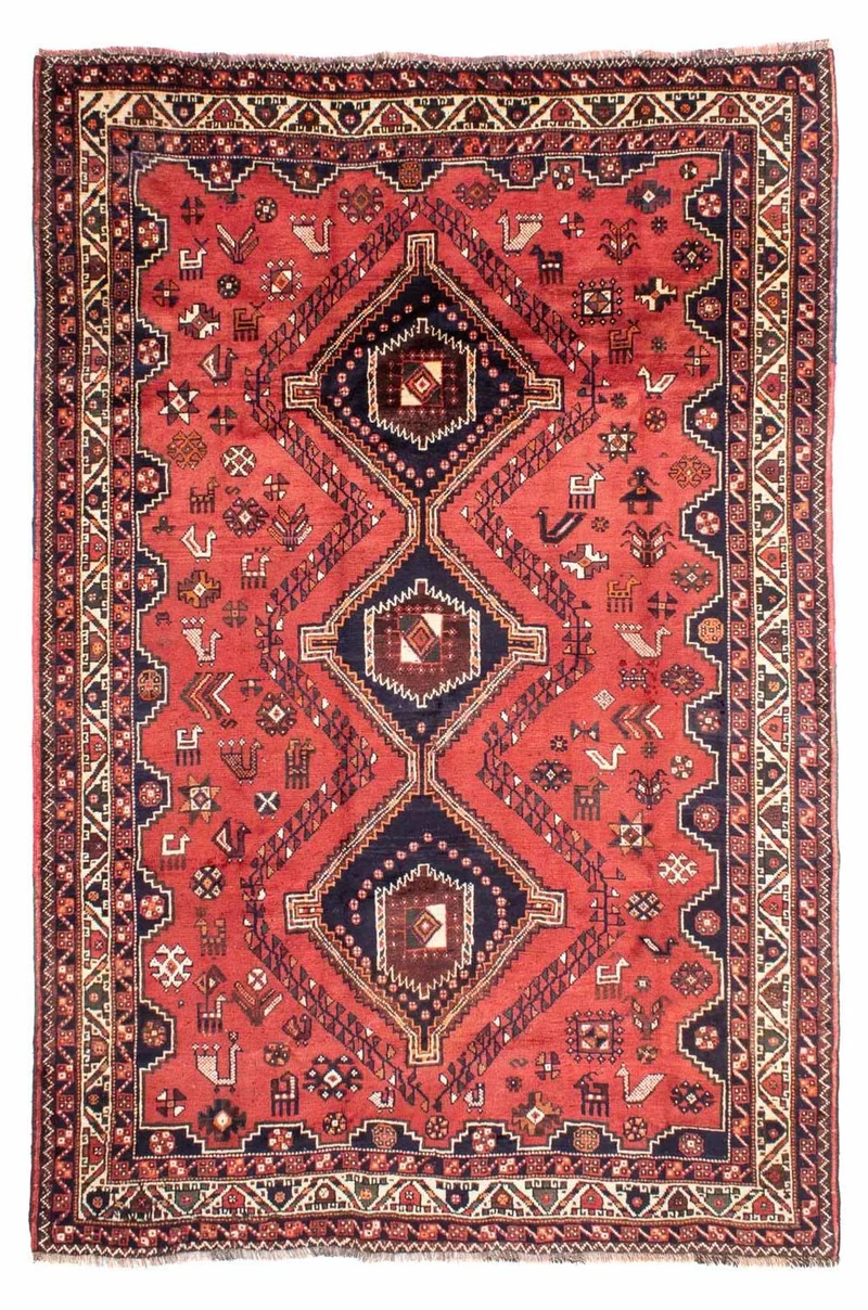 Perserteppich - Nomadic 217 x 300 cm - rot