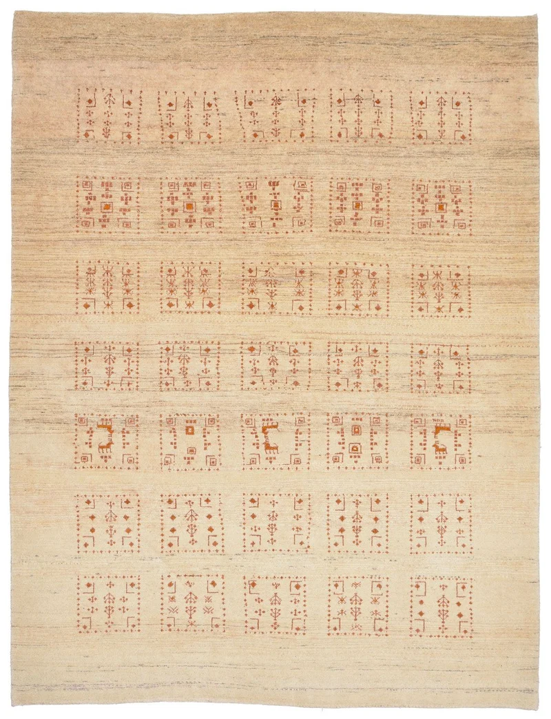 Gabbeh Teppich - Loribaft Perser 148 x 198 cm - natur