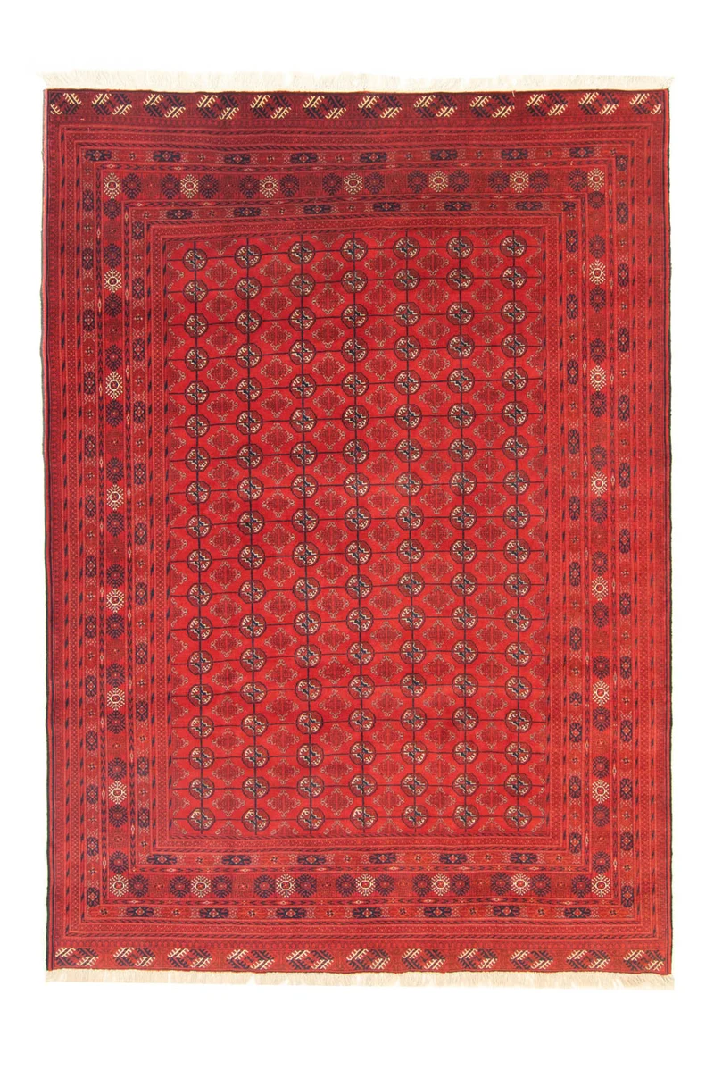 Afghan Teppich - Buchara 202 x 288 cm - dunkelrot