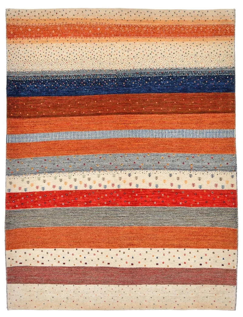 Gabbeh Teppich - Loribaft Perser 160 x 213 cm - mehrfarbig
