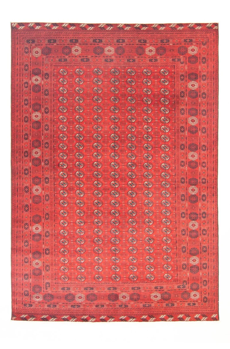 Afghan Teppich - Buchara 203 x 294 cm - dunkelrot