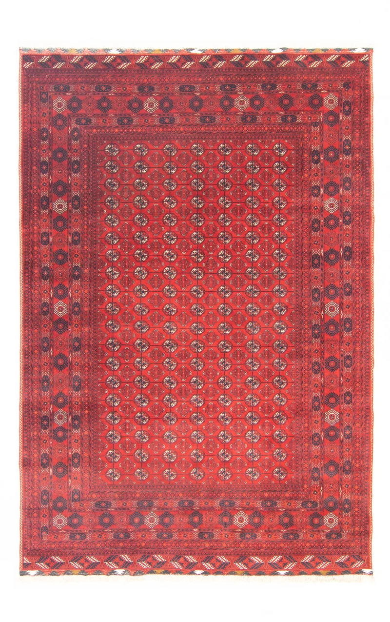Afghan Teppich - Buchara 200 x 298 cm - dunkelrot