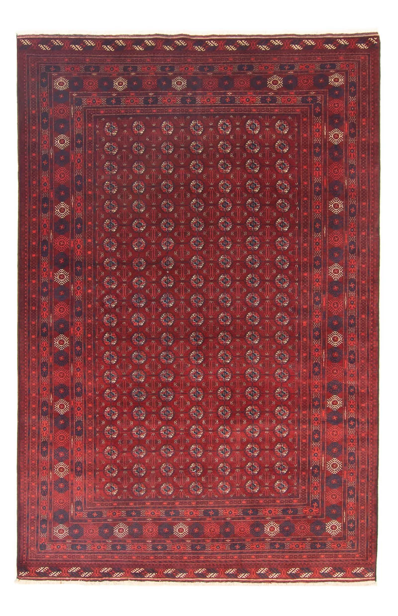 Afghan Teppich - Buchara 196 x 301 cm - dunkelrot
