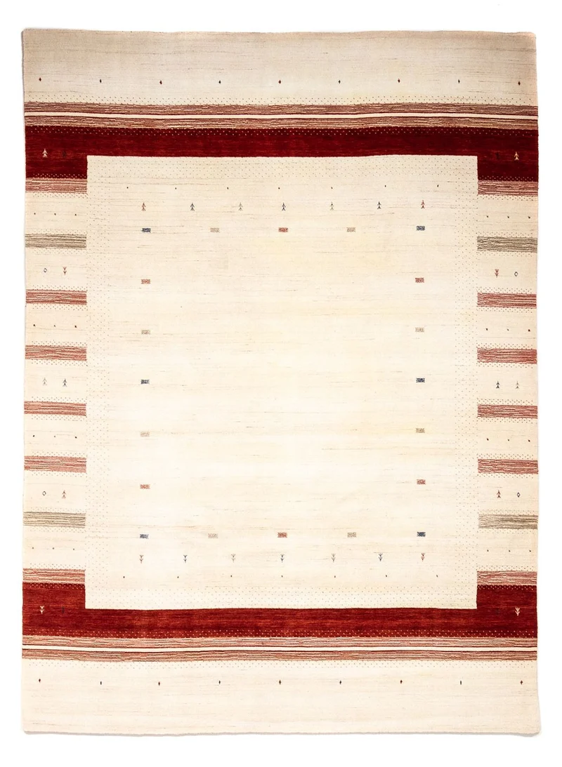 Gabbeh Teppich - Loribaft Indus 254 x 346 cm - beige