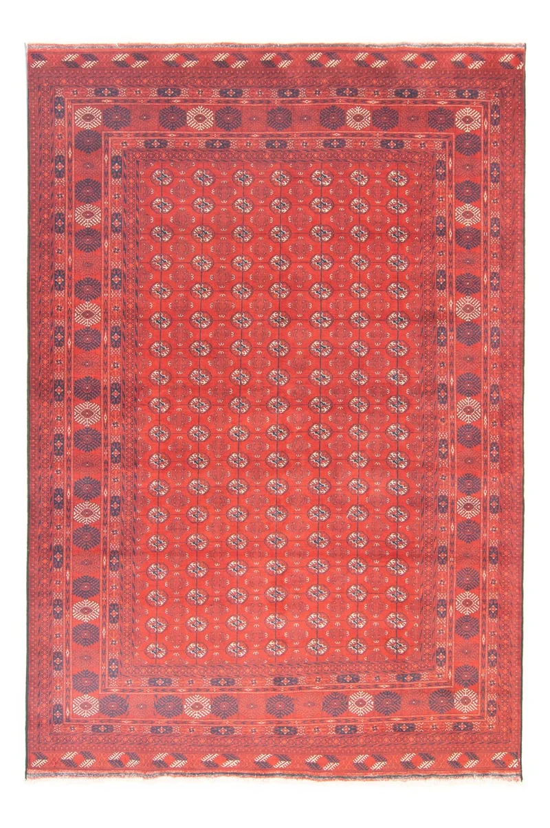 Afghan Teppich - Buchara 198 x 297 cm - dunkelrot