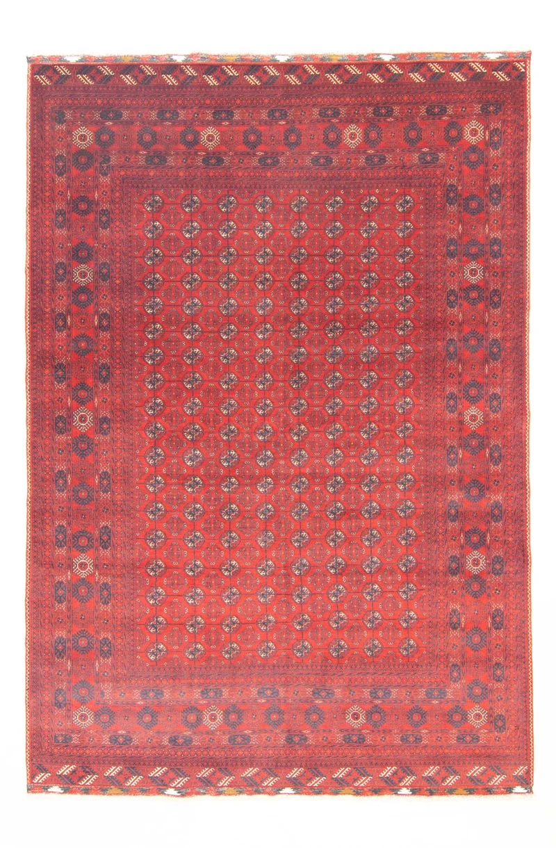 Afghan Teppich - Buchara 200 x 294 cm - dunkelrot