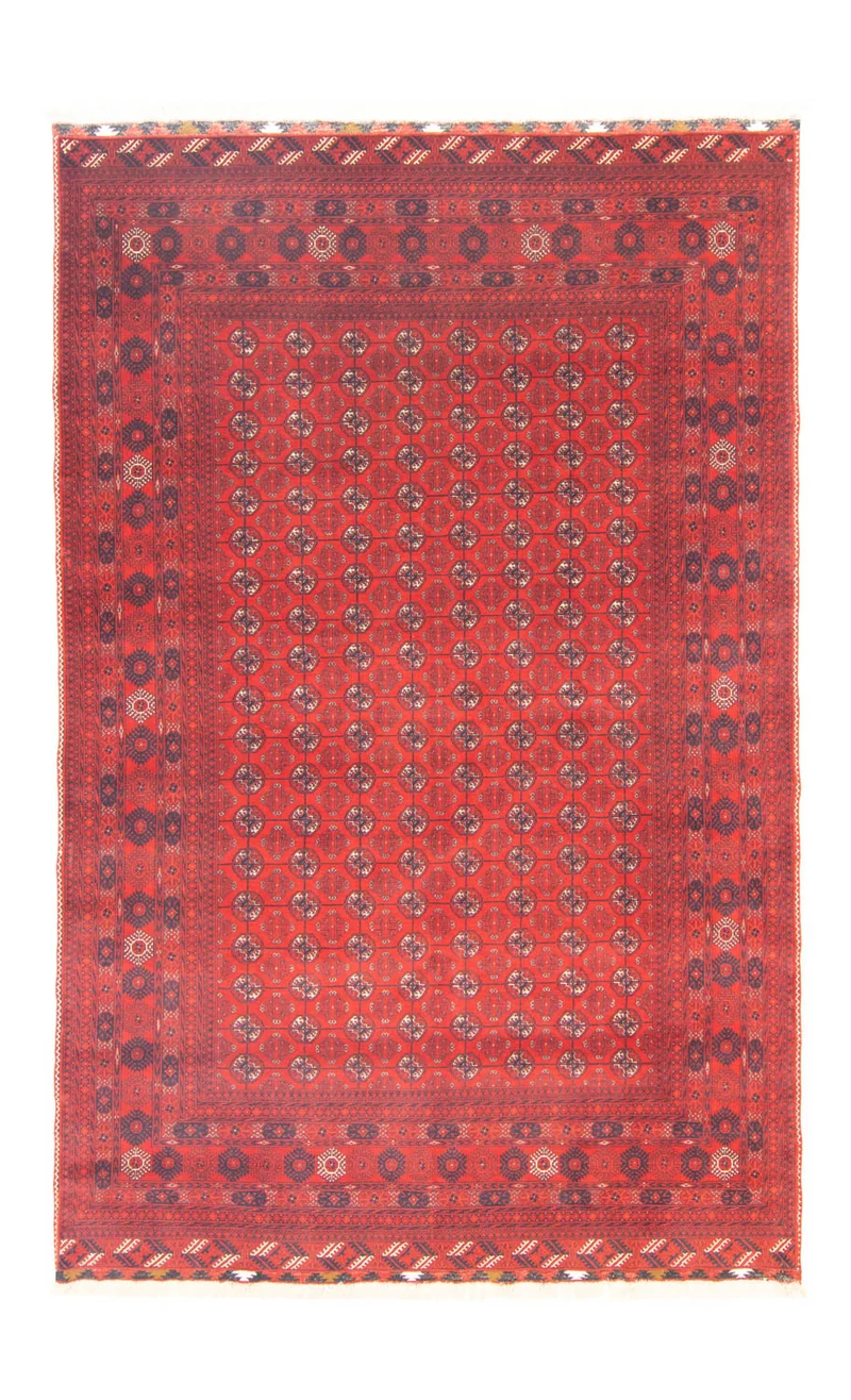 Afghan Teppich - Buchara 195 x 301 cm - dunkelrot