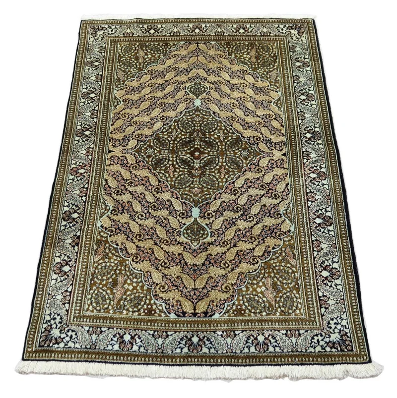 Seidenteppich - Ghom Seide - Premium 109 x 163 cm Teppichbrücke
