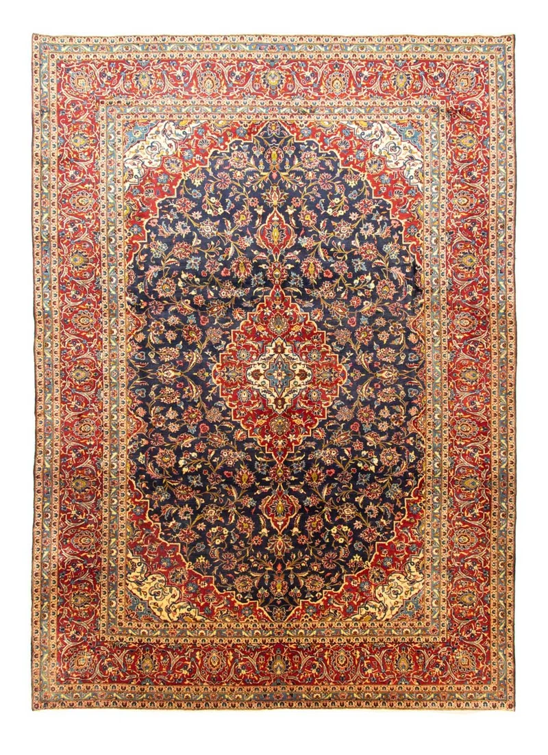 Perserteppich - Keshan 294 x 405 cm - blau