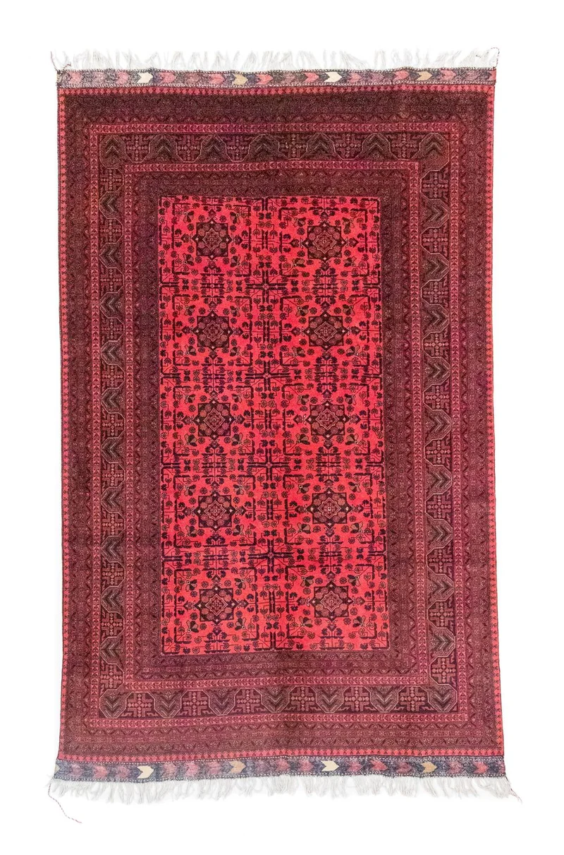 Afghan Teppich - Kunduz 198 x 300 cm - rot
