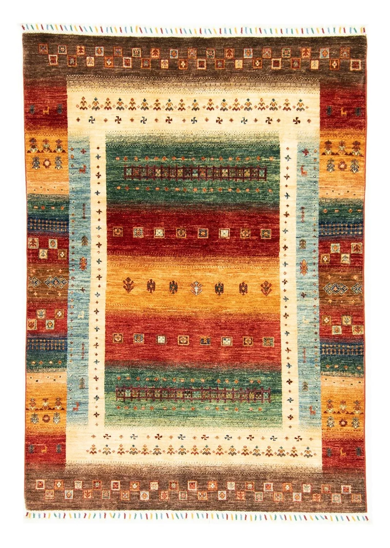 Gabbeh Teppich - Loribaft Indus 152 x 214 cm - mehrfarbig